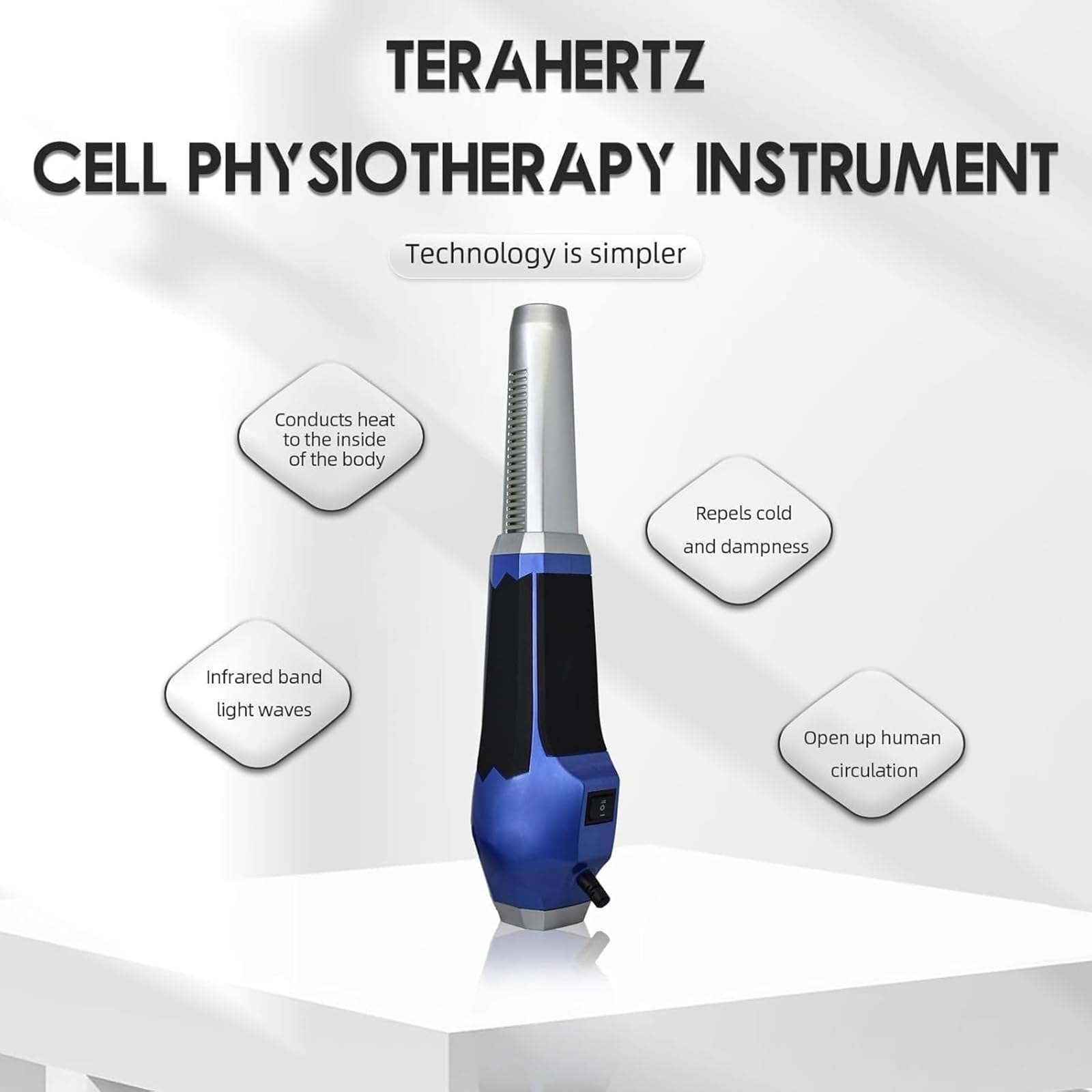 Terahertz Appareil thérapeutique pour la guérison, niveaux de température réglables, libère des ions négatifs, favorise la réparation cellulaire, améliore la qualité du sommeil, soulage le stress