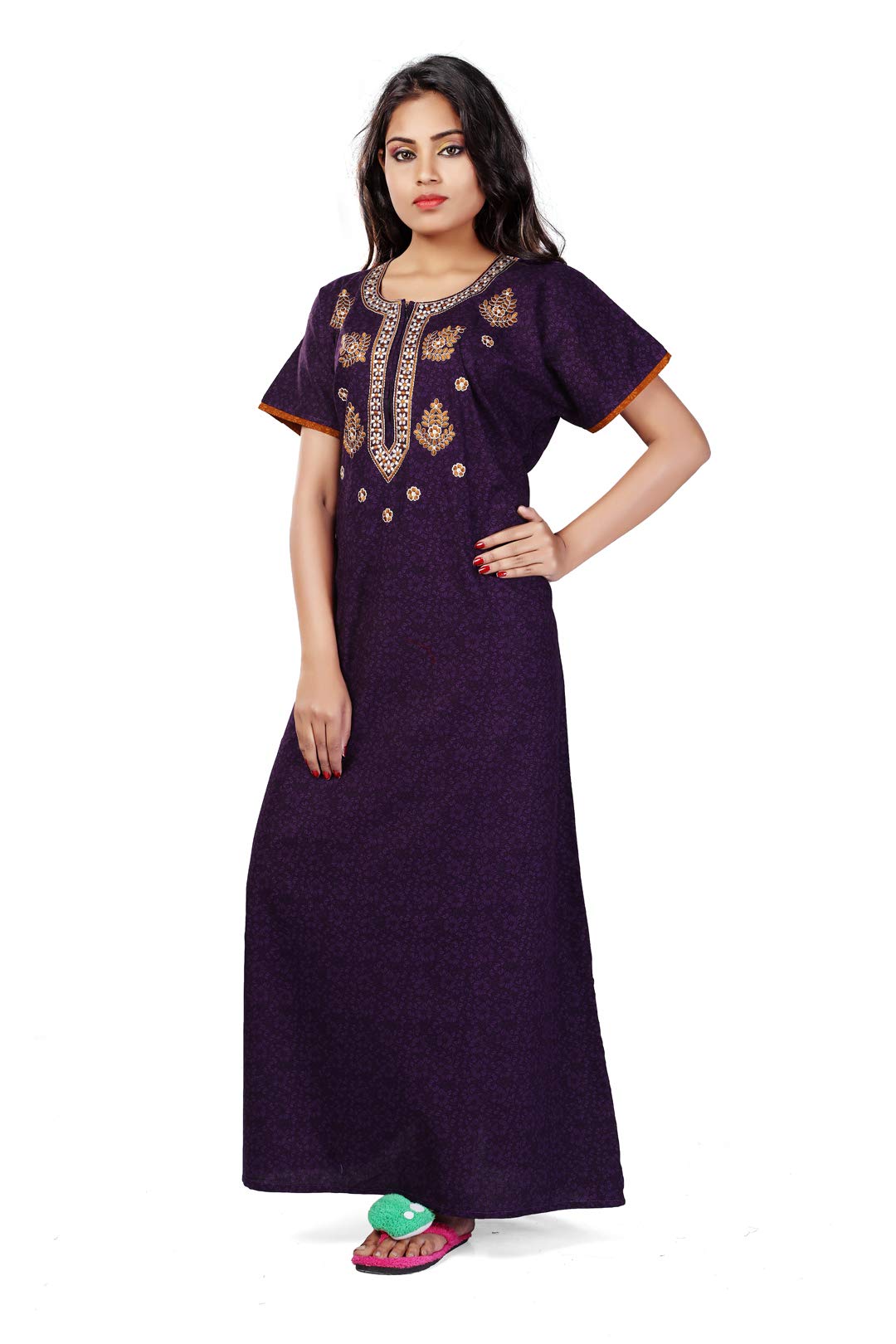 RnP Floral Embroidery Nighty