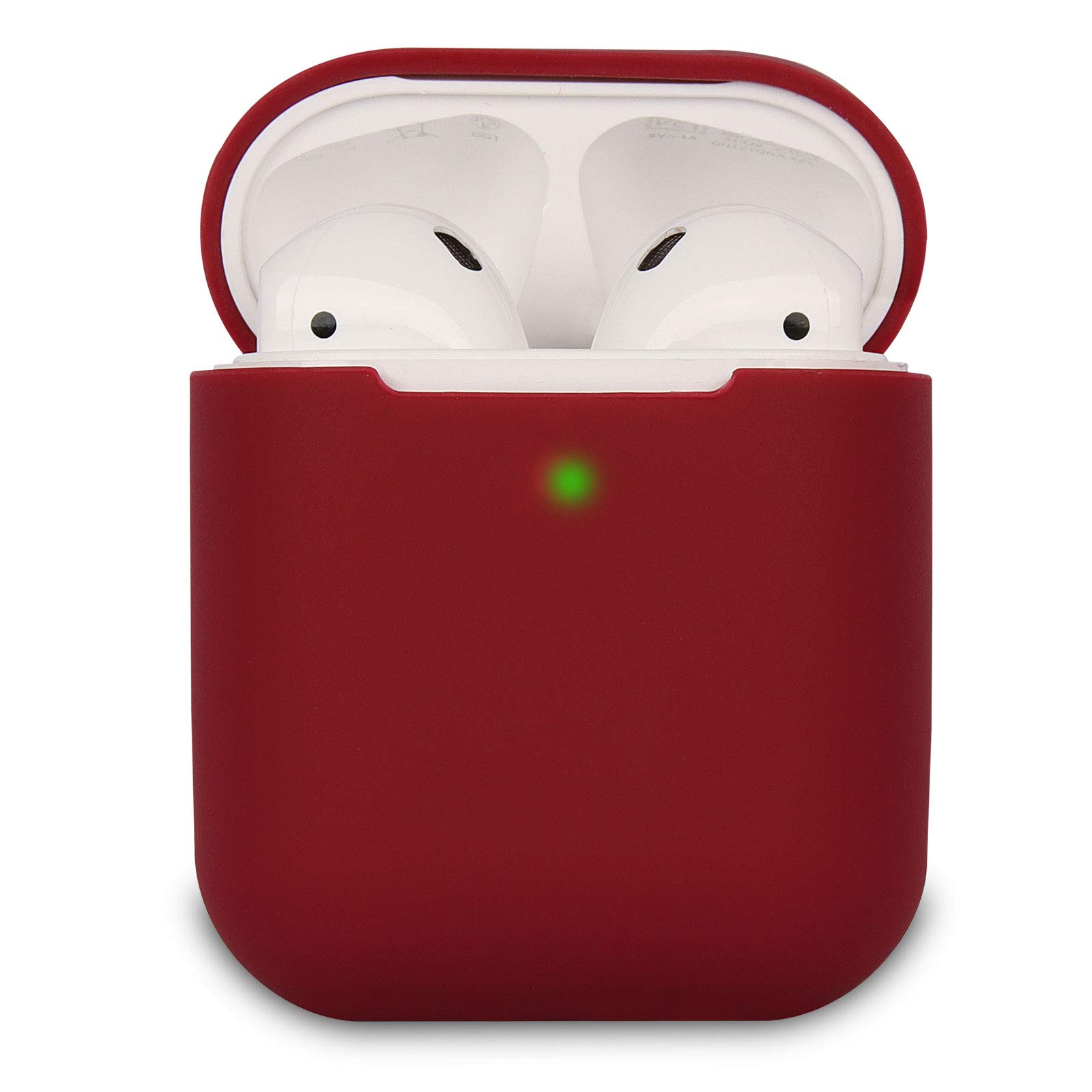 KOKOKA Silicona Compatible con AirPods 2, Fundas Protectora de Silicona para AirPods 2, LED Frontal Visible, Soporta Carga inalámbrica, sin Mosquetón, Dark Green — view 12