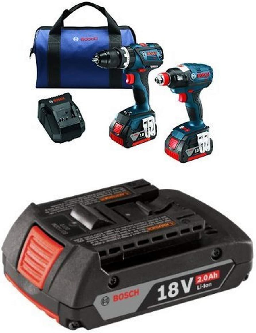 Bosch CLPK251181 18V 2 Tool Combo Kit with 1/4" and 1/2" Socket Ready Impact Driver