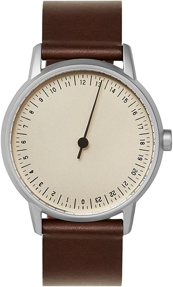 slow round 06 - Dark Brown Leather, Silver Case, Crème Dial slow round 06 - Dark Brown Leather, Silver Case, Crème Dial