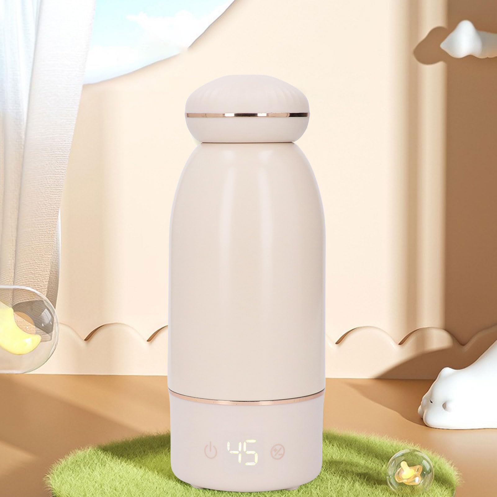 Dpofirs Scaldalatte Portatile 500ml, Riscaldatore per Bottiglie in Acciaio