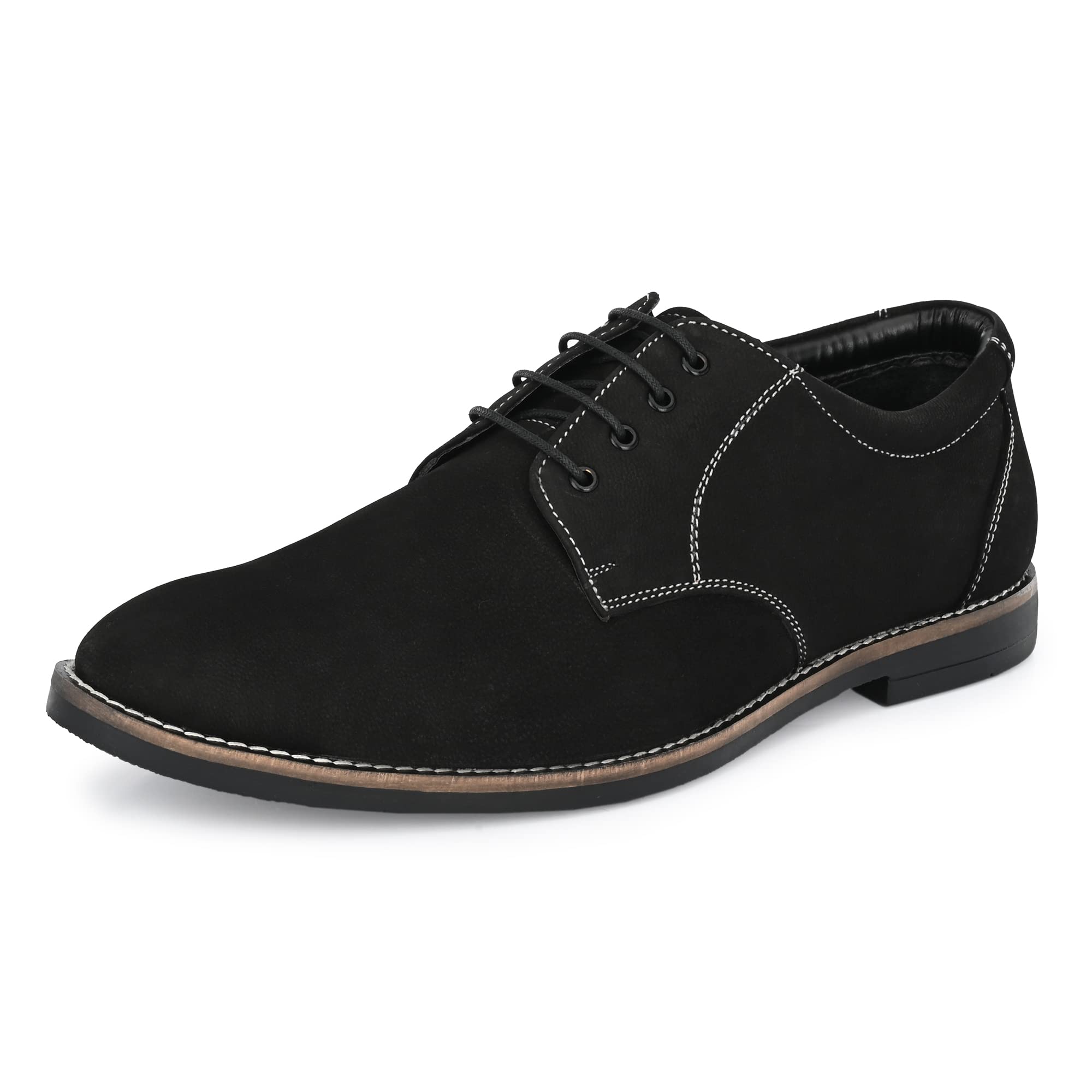 auserio Men's Full Grain Leather Derby Lace Up Formal Shoes |Anti Skid Sole & Waxed Laces |Antimicrobial & Heat-insulating | Memory Foam Padded Insole | Shoes for Office & Parties(SSE 363.364.365.366)-picture-42