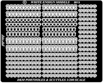 White Ensign Models 1/200 Kriegsmarine Portholes & Scuttles Photoetch Enhancement Parts