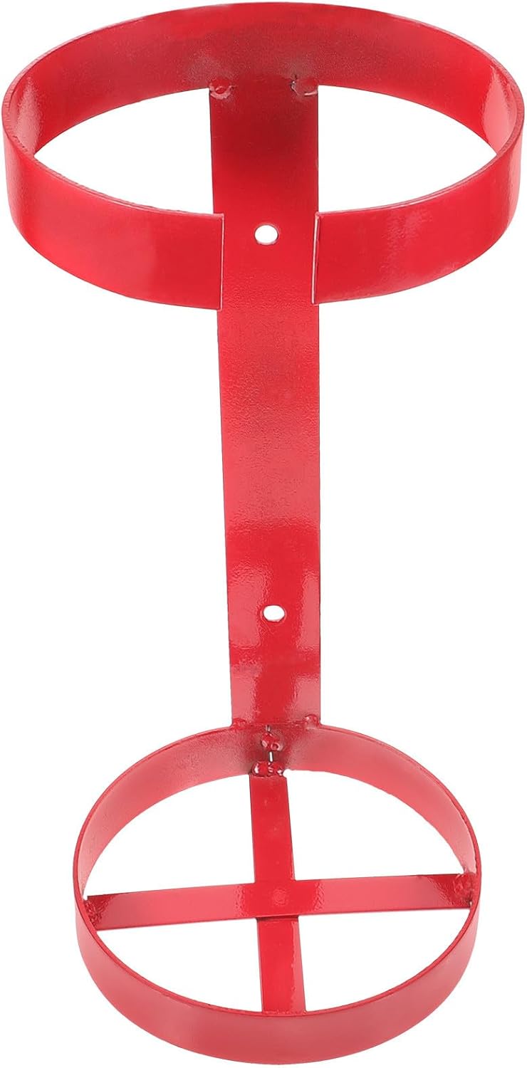 Heavy Duty Wall-Mount Fire Extinguisher Bracket with Dual Iron Rings for 5-6kg Extinguishers for Boats and Cars