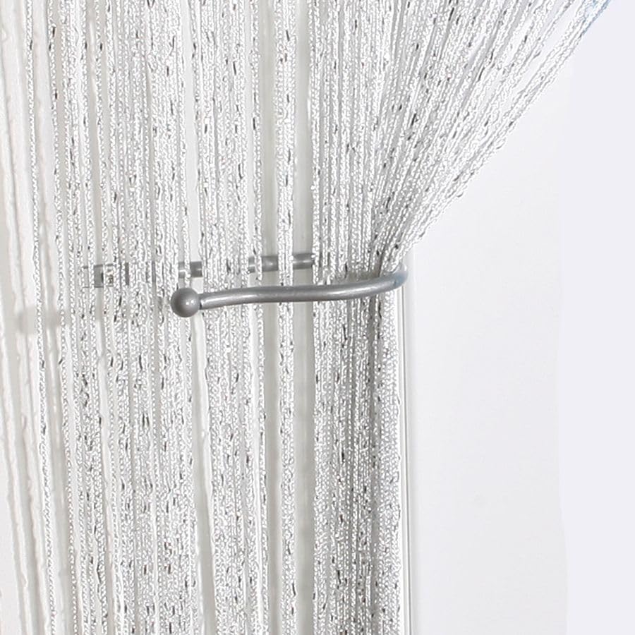 John Aird Jazz Glitter String Curtain Panel (White)