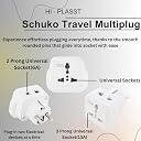 Hiplasst® Type E/F Schuko Converter Plug (Pack of 3) for Europe, France, Germany – Dual Universal Socket | 3-Pin + 2-Pin Multiplug Adapter for Indian Devices | Travel Plug for Europe | Compact & Safe gallery image