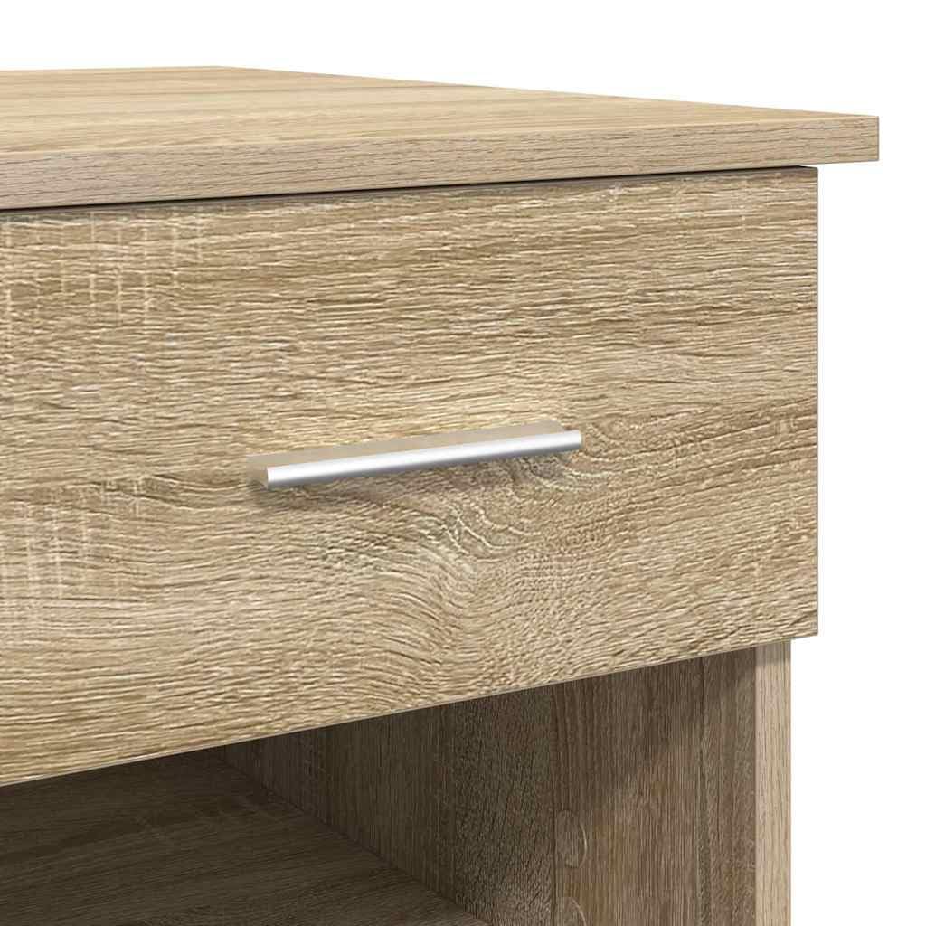 Scrivania Rovere Sonoma in Legno Ingegnerizzato 90x49x75 cm | Mobile compatto con cassetto e ripiani per studio o soggiorno, ideale come tavolo PC e postazione di lavoro.