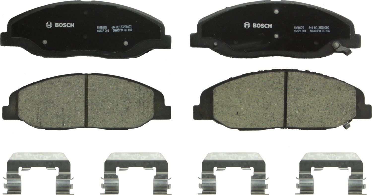 Bosch Automotive BP1078 QuietCast Premium Semi-Metallic Disc Brake Pad Set For: Subaru Forester, Legacy, Outback, B9 Tribeca, Tribeca, WRX, Front — view 158