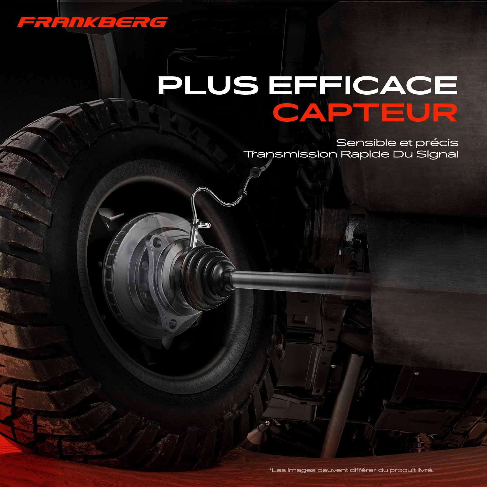 Frankberg 2 capteurs de vitesse de roue ABS arrière 96526967 | Compatible avec: 307 3A/C, C4 I LC, Berline C4, 307 Pause 3E, 307 CC 3B, 307 SW 3H, C4 Coupé LA