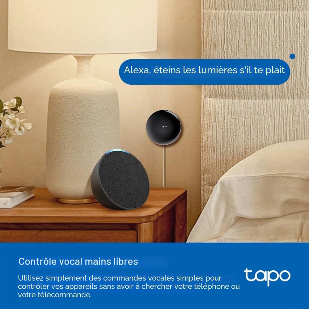 Tapo TP-Link Smart IR & IoT Hub, télécommande Infrarouge Tout-en-Un, certifié matière, compatibilité supérieure, contrôle de localisation, contrôle Hors Ligne, Commande vocale, sirène intégrée (Tapo