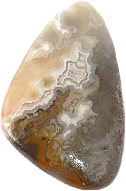 Crazy Lace Agate Gemstone, Fancy Shape 40x24x5mm, 36Ct. Designer Lace Agate Graphic Stone SC-5794, 40x24x5mm, gemstone, crazy lace agate
