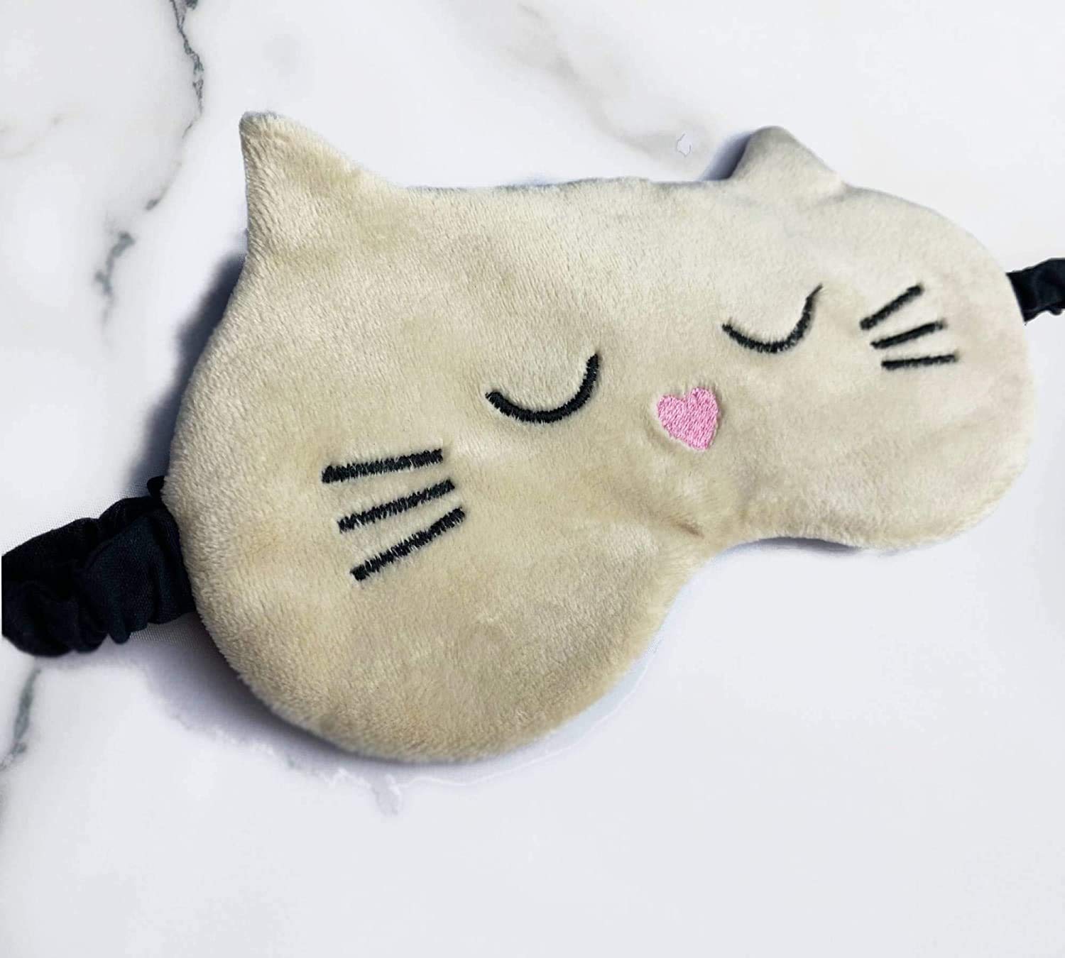 Maschera per dormire a forma di gatto, maschera per il