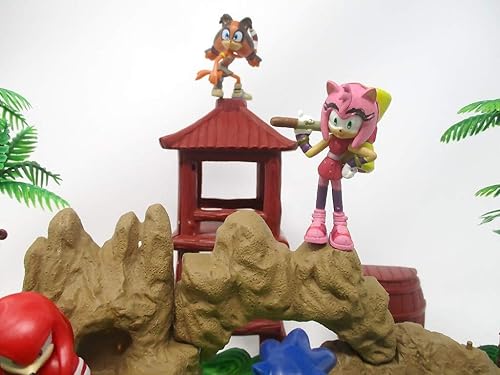 Miniatura 3 de Sonic the Hedgehog Deluxe Cake Topper Set con Sonic and Friends (diseño único)