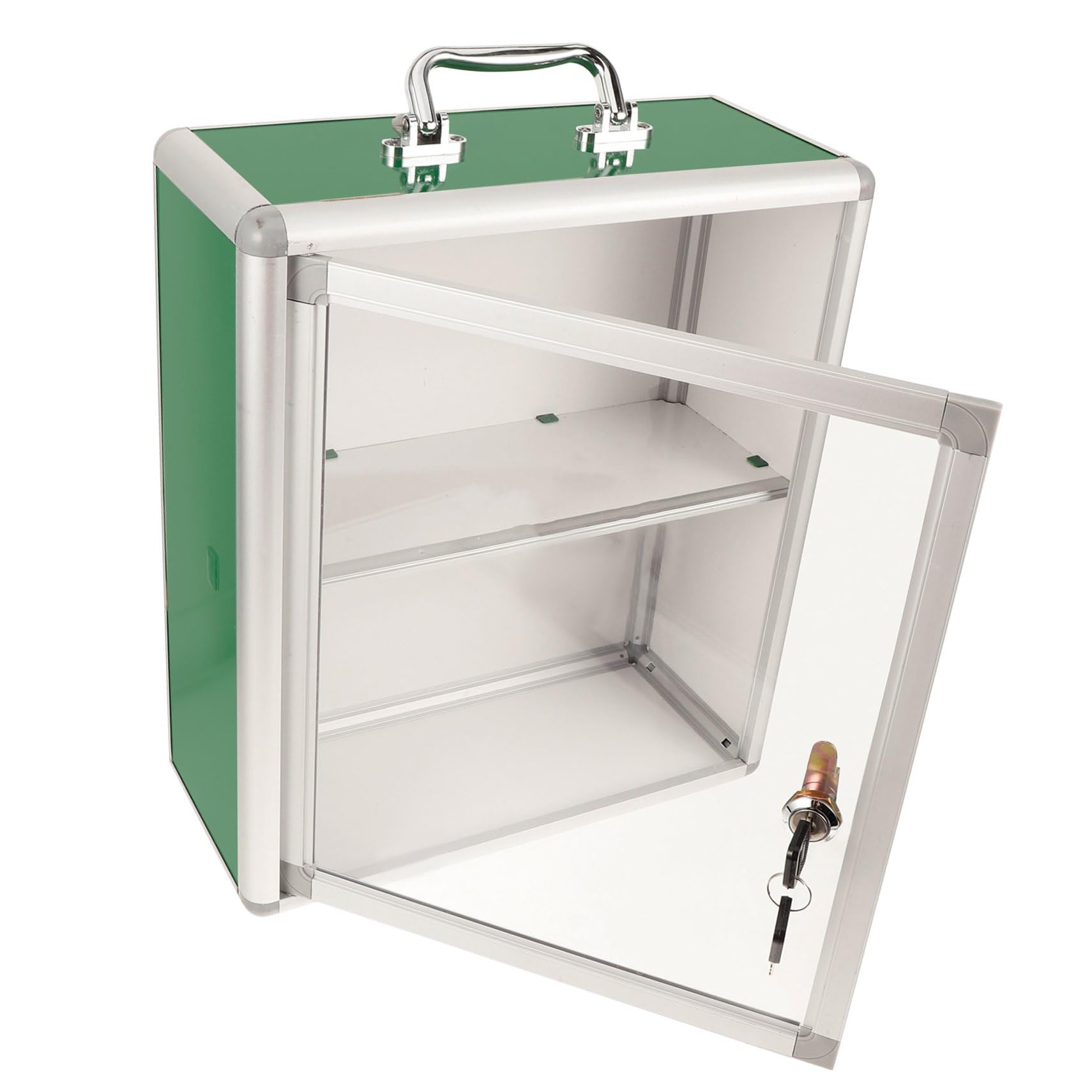 Alipis Botiquín y Ahorro de Espacio Montado en Pared Grande de Primeros Auxilios Capacidad Amplia Puerta Transparente de Acrílico y Diseño de Aleación de Aluminio para Hogar y Coche