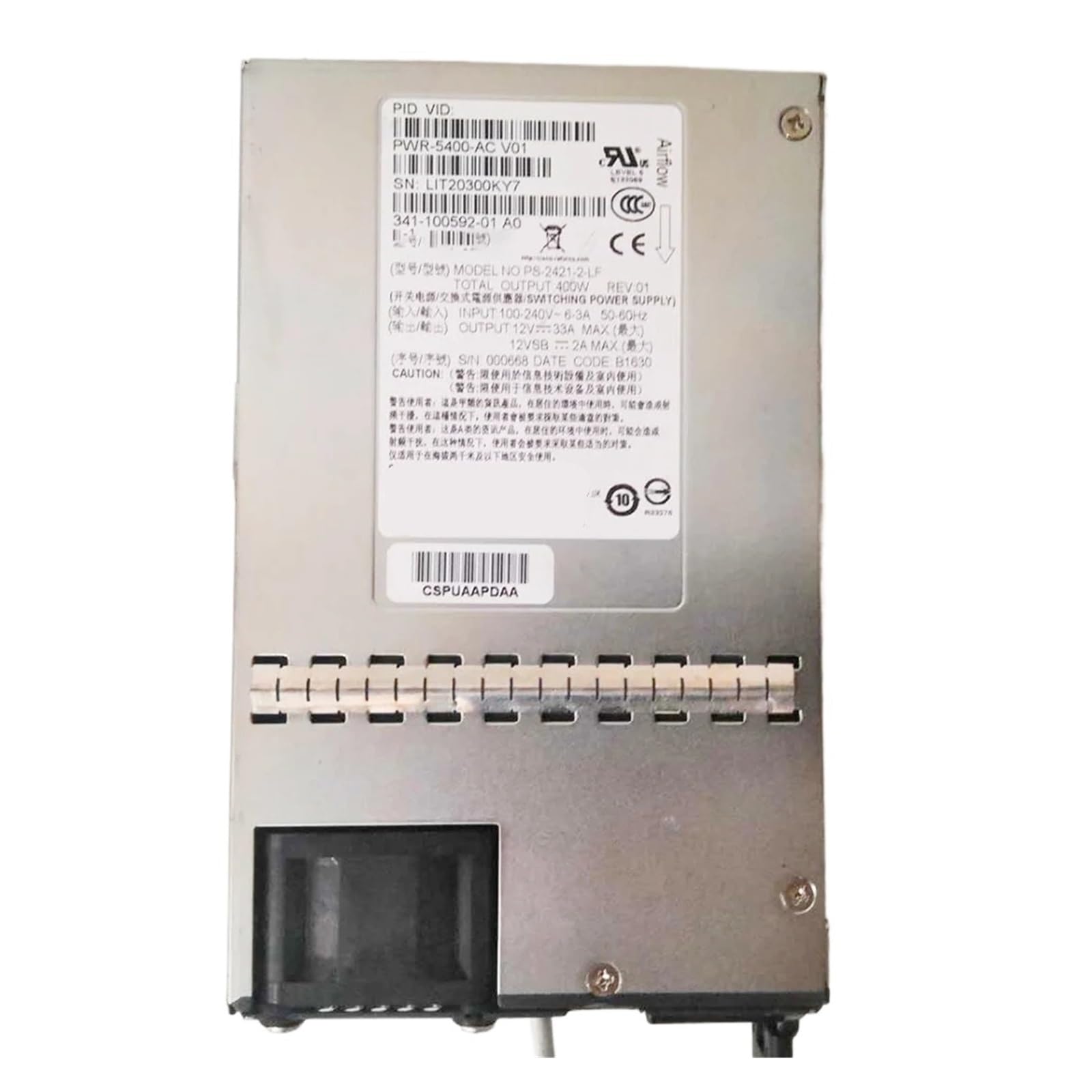 CLBSWYEJK PWR-5400-AC Power Supply 341-100592-02 400W