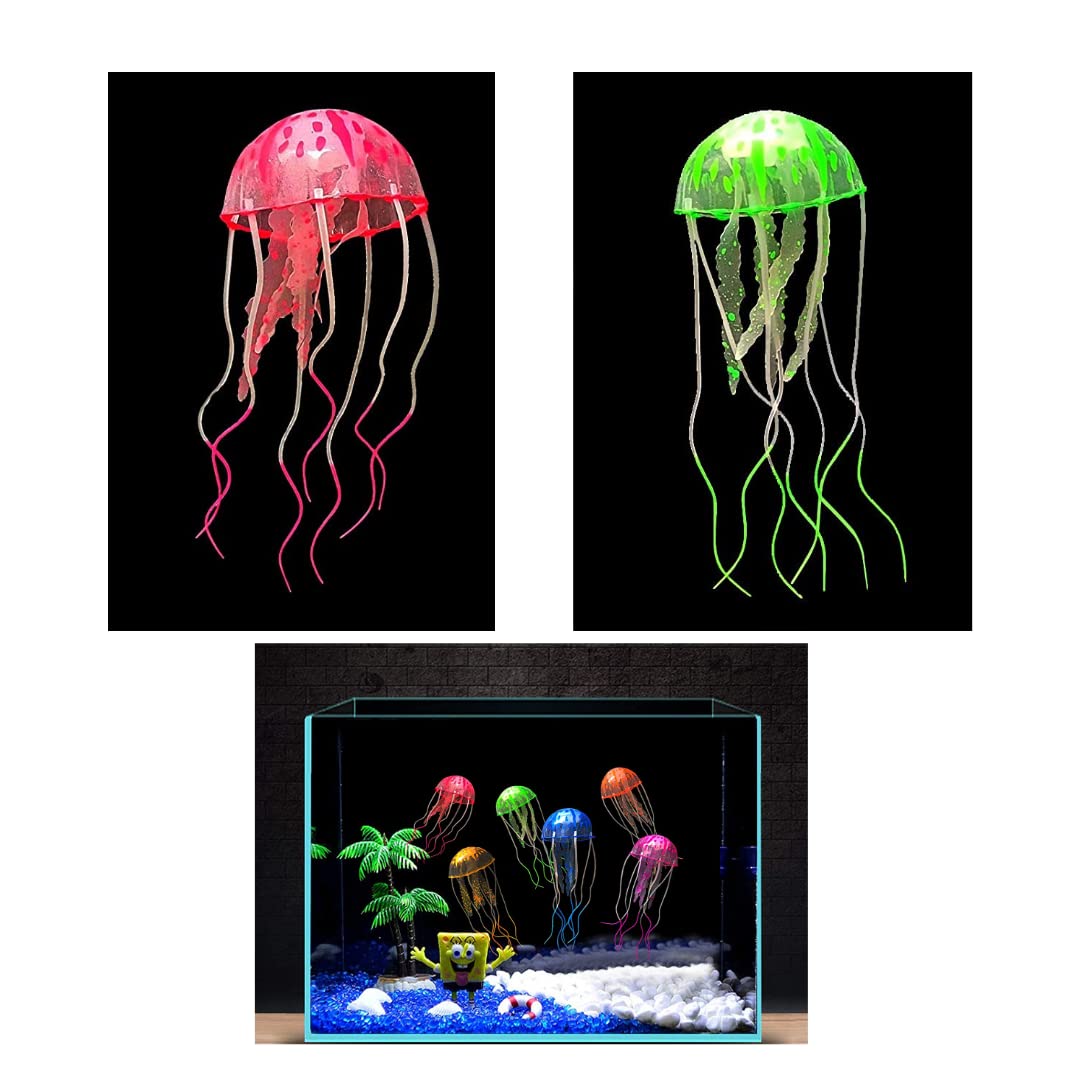 SANSEFERO Premier Plants Glowing Jellyfish Decoration for Fish Tank,Simulation Jellyfish Plant Ornament, for Various Aquarium Random Color Pack of 2 (Medium) (B0BT9NRHL1) Amazon Price History, Amazon Price Tracker