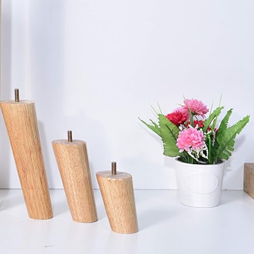 Miniatura 5 de M8 - Patas oblicuas de madera maciza para muebles, patas de mesa, patas de soporte para sofá, 3.1-27.6 in, para mueble de TV, escritorio, mesa de