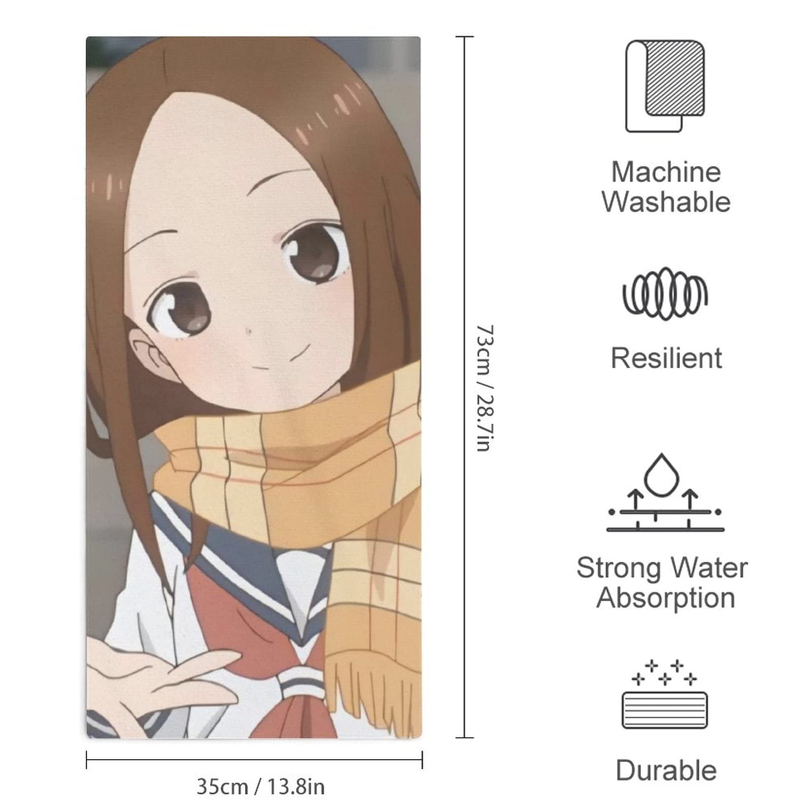 Amazon｜からかい上手の高木さん (7)速乾タオル フェイスタオル 肌に