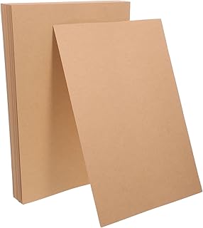 Housoutil 100 Hojas Cartulina Kraft Papel Artesanal Marrón Cartón Tarjetas De Índice En Blanco Tarjetas En Blanco Cartulina Marrón Tarjeta De Boda Sobres De Cartas Papel Kraft
