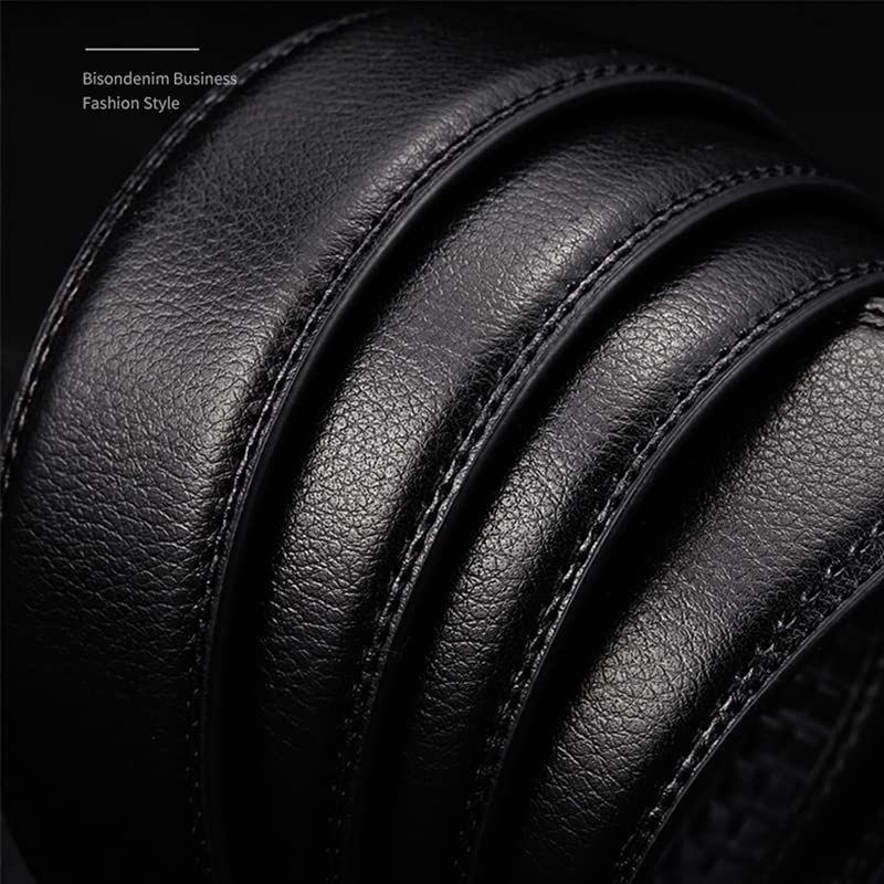 Men Belts Metal Automatic Buckle Brand Leather Belts for Men Famous Brand Luxury Work Business Strap (Gold)4