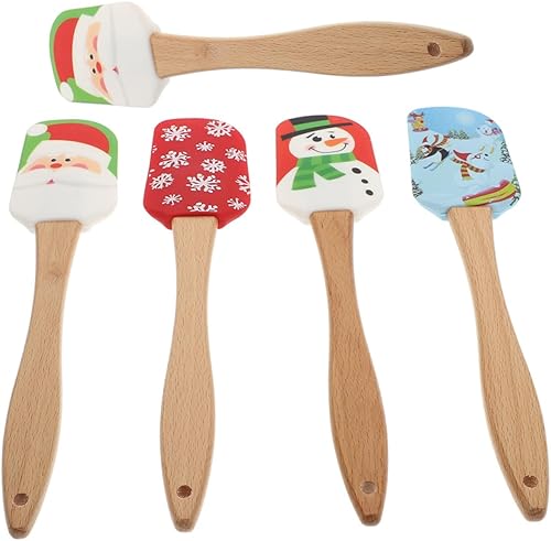 Miniatura 2 de ABOOFAN Espátula de crema de silicona, espátula de crema de Navidad, espátula de pastelería, herramienta de pastelería de Navidad, decoración de