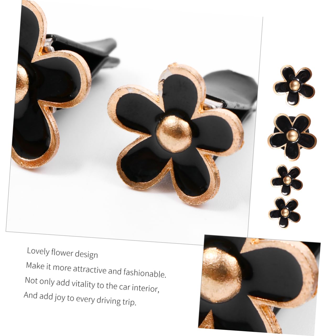 Healeved 12pezzi Diffusore Aromaterapico Fiore Per Auto Elegante Clip Profumo Per Decorazione Interne e Miglioramento Aria