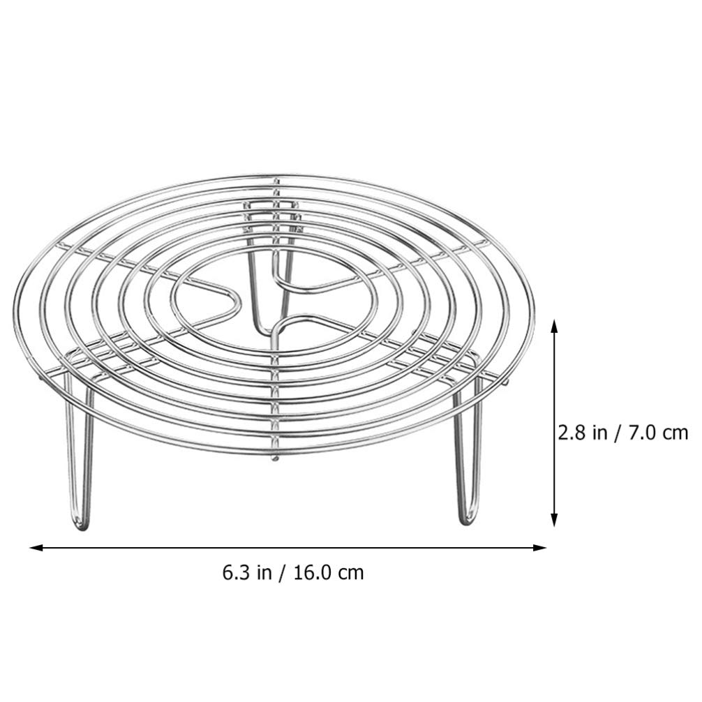 DOITOOL Round Baking Steam Holder Steaming Rack for Pressure Cooker Easy to Clean and Sturdy
