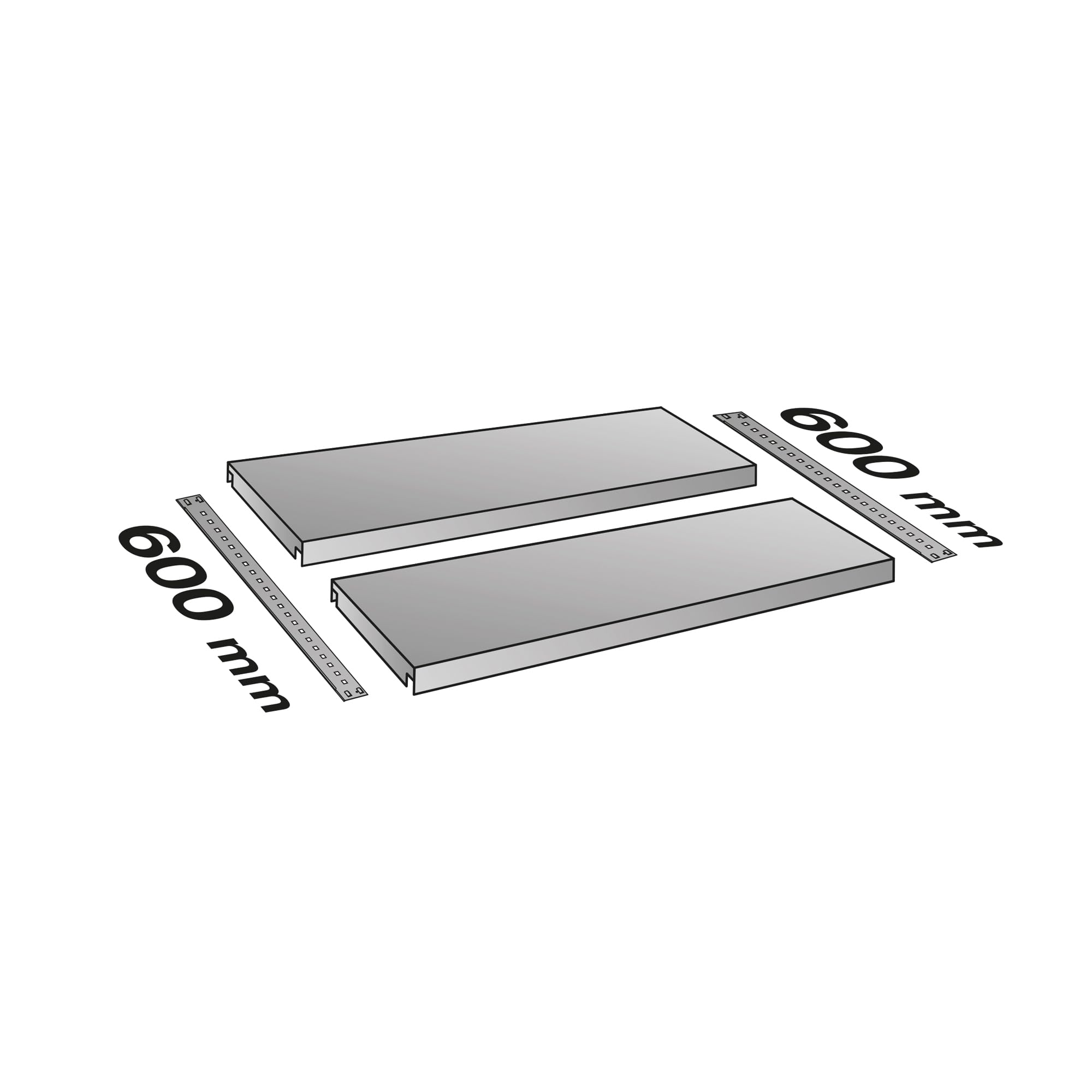 Fachboden 064083 800x600mm 200kg verzinkt