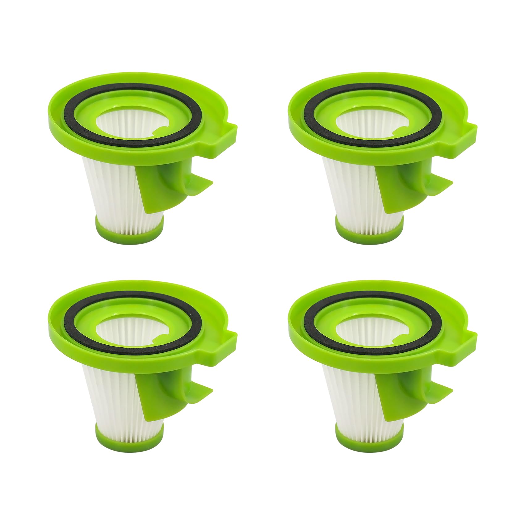 Replacement Filters Compatible with Ionvac ZipVac 3-in-1 Corded Upright/Handheld Floor and Carpet Vacuum,Fits Models:8842 (Green-4 Packs)