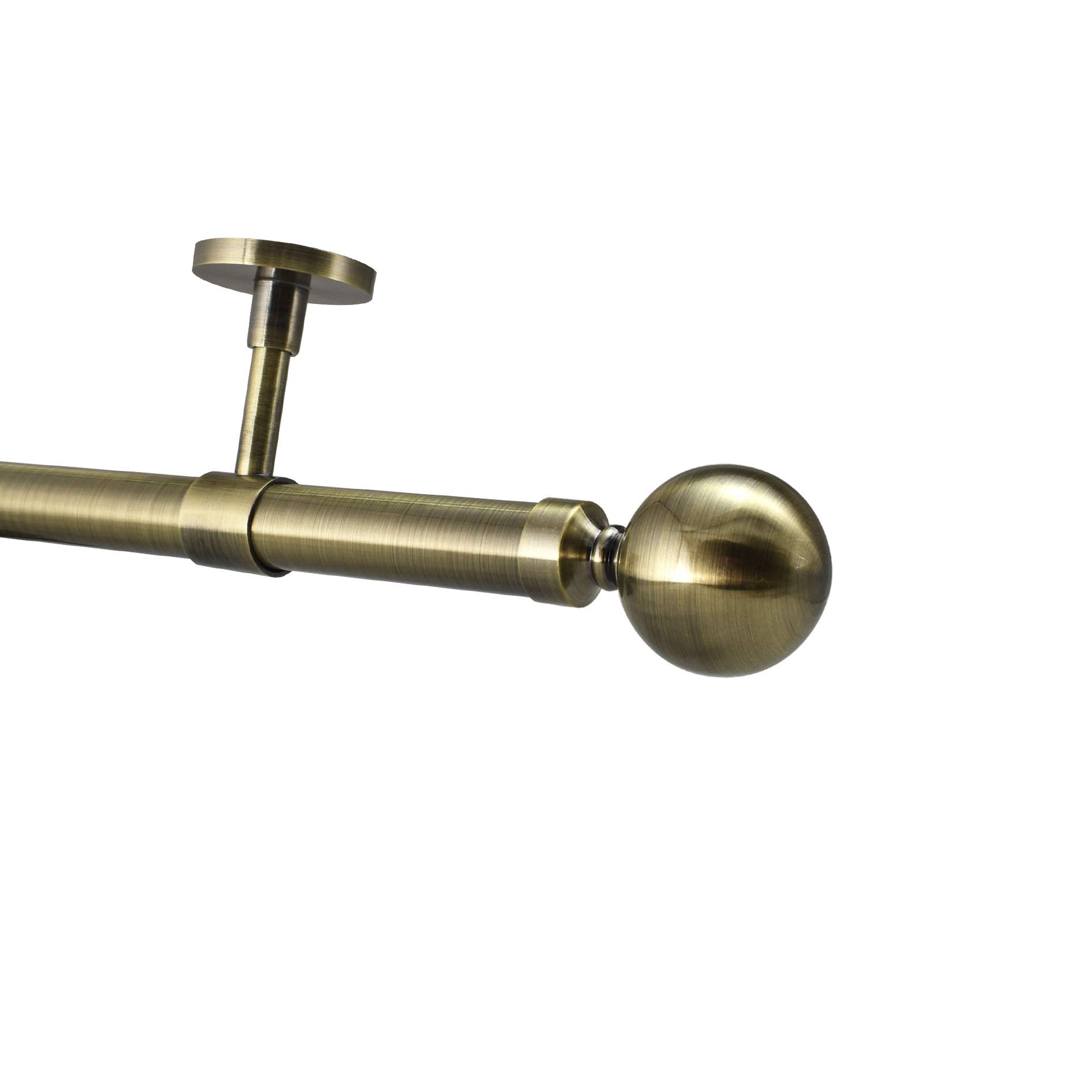 Buy YHO Bay Window Curtain Pole Ceiling Fix 4m Antique Brass 28mm For