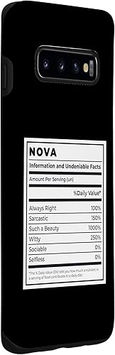 Miniatura 3 de Galaxy S10 NOVA Funny Nutrition Facts Custom Girl Name Mother's Day Case
