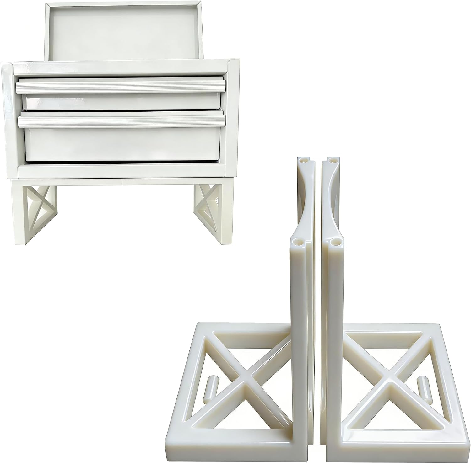 Mini Toolbox Stand - Compatible with Kobalt Mini Toolboxes, this desktop riser base saves space and is suitable for workbench or desktop storage.