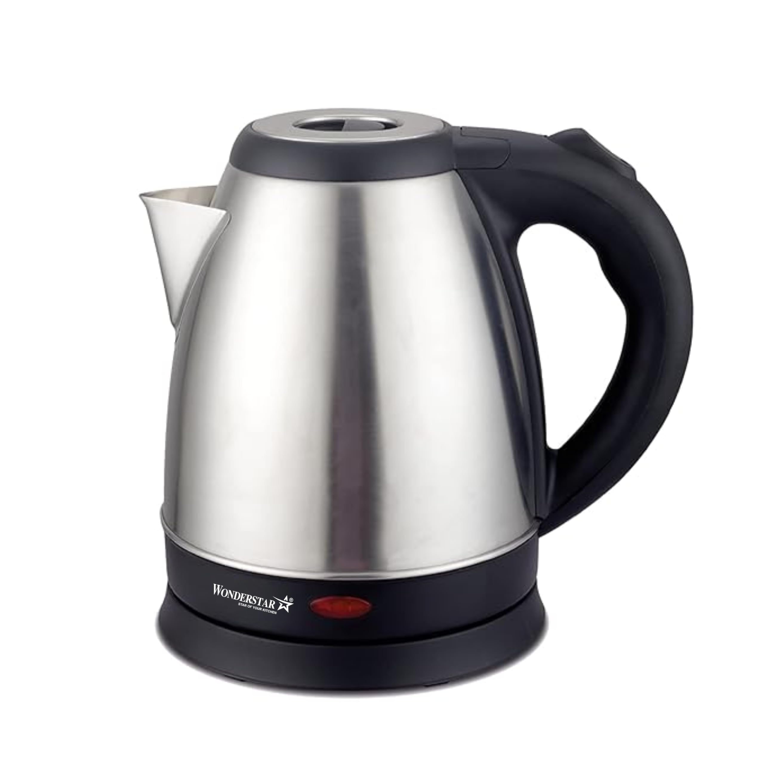 wonder star Electric Kettle, 1.8 Litre, Stainless Steel, Cordless Design, Black Handle-image-47