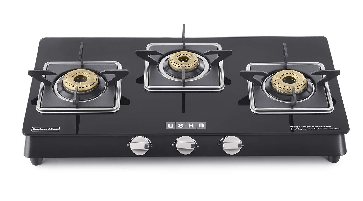 USHA Lustra Compact GS 3001Thick Toughened Glass Top Stainless Steel 3