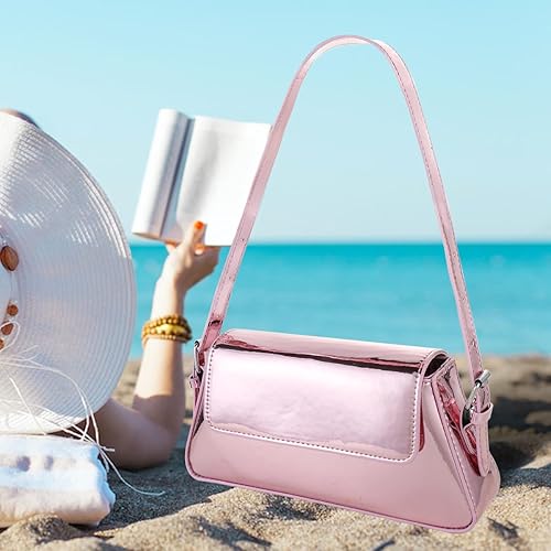 Miniatura 6 de Bolso de noche para mujer, Y2k, plateado, bolso hobo, bolso de mano, lindo bolso de mano, bolsos cruzados, bolsa de hombro para fiesta