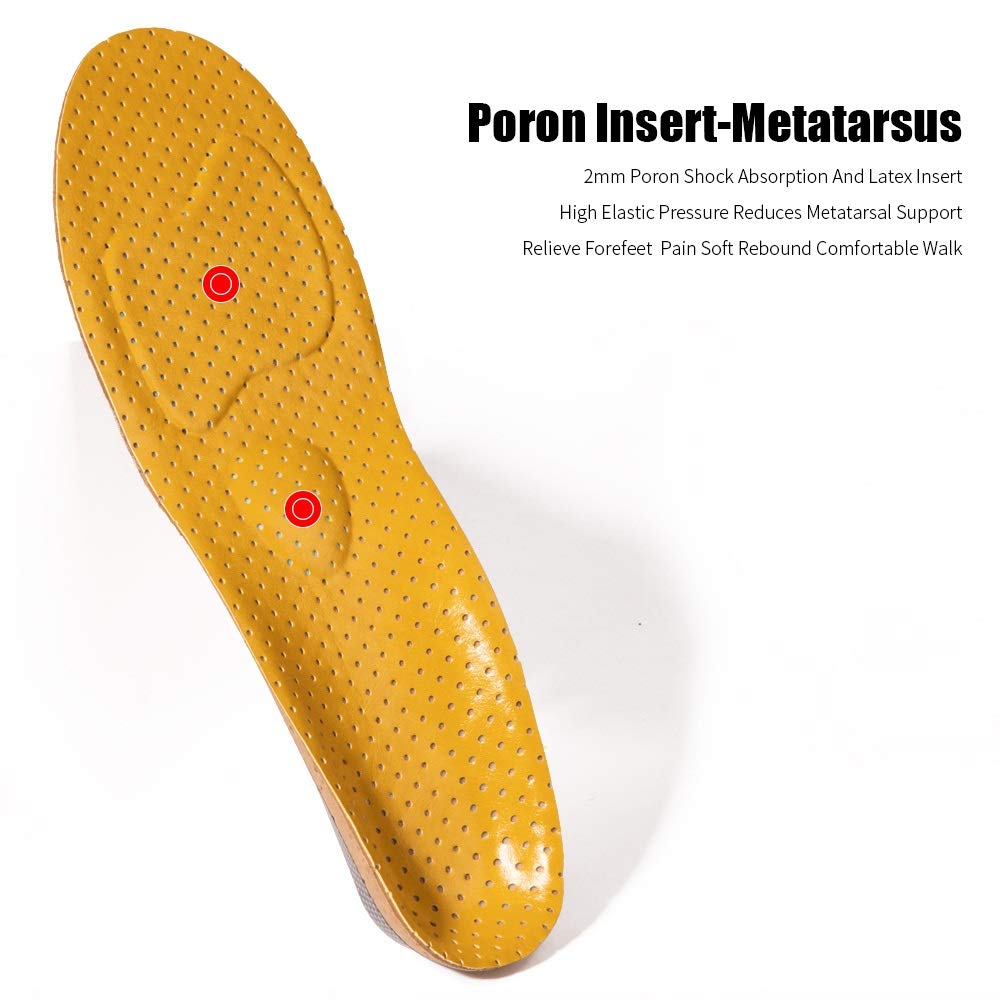 Plantari in Pelle Soletta per Piedi Piatti Supporto Rigido per Plantare Solette Ortopediche per Uomo Donna Cuscino per Piedi(35-37)