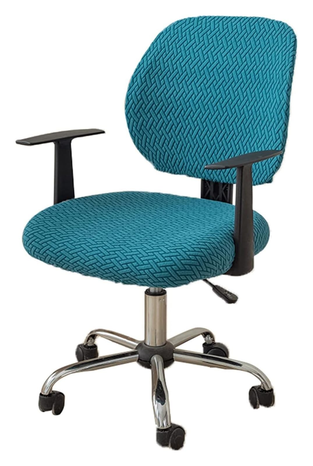 AOICXB Office Chair Seat Covers,Chair Protectors Computer, Corn Silk Fabric Removable Washable Rotating Swivel Chair Covers(Blu,10PCS)