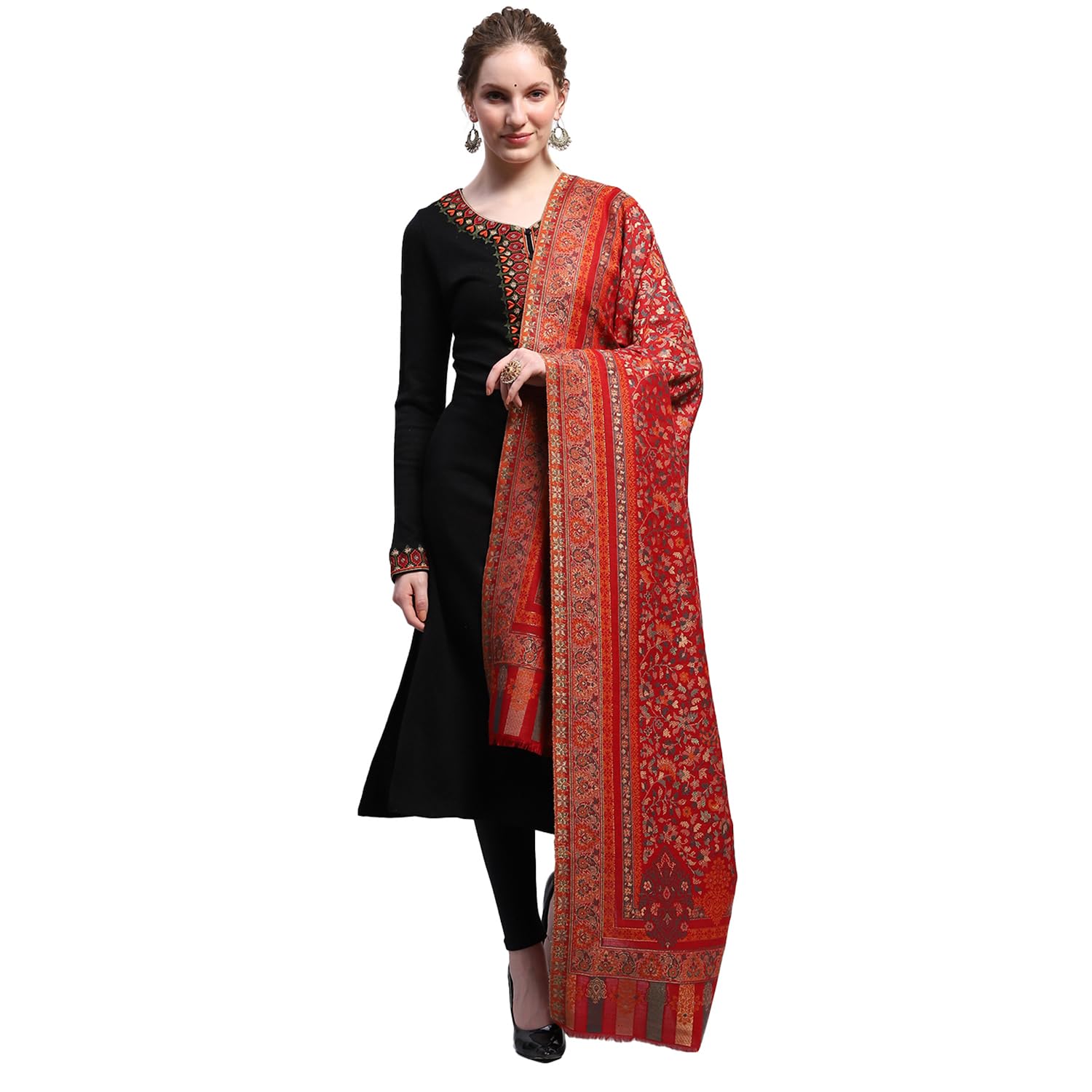 Womens Self Design Shawl (224SHW6980)-image-36