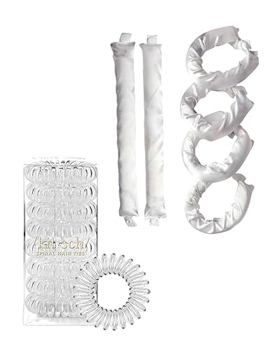 Kitsch Lazos de pelo en espiral impermeables para mujeres y almohada de satén rodillos suaves para cabello con descuento