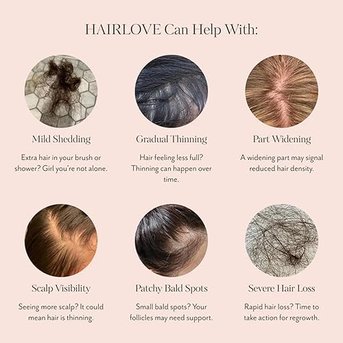 Miniatura 3 de HAIRLOVE Complejo de crecimiento del cabello  Suplemento de queratina para cabello más grueso y fuerte  Ayuda a reducir el desprendimiento, aumentar