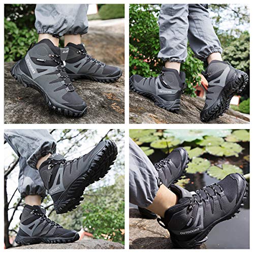 Ziitop Mens Hiking Boots Breathable Lightweight Trekking Backpacking Mountaineering Boots High-Traction Grip Outdoors Hiker Boot For Men thumb #5