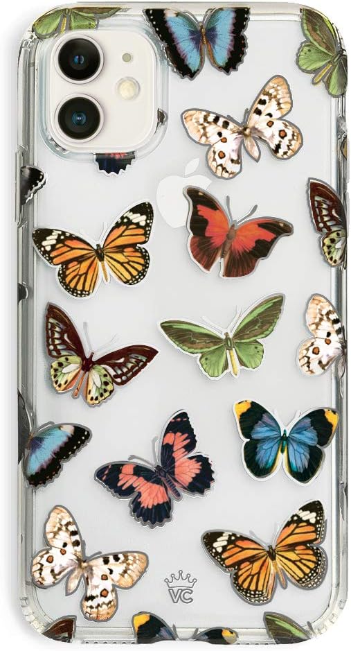 Velvet Caviar Compatible with iPhone 11 Case Butterfly Clear for Girls, Women - Cute Protective Phone Cases (Colorful Butterflies)