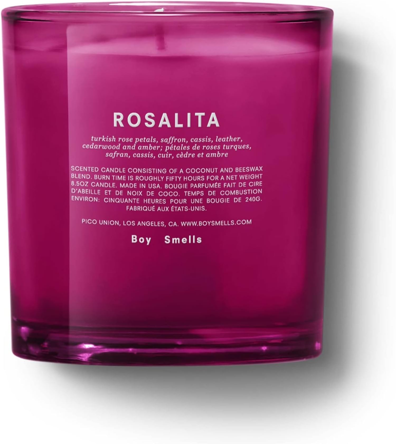 Limited Edition Rosalita Boy Smells Candle | 50 Hour Long Burn | Coconut & Beeswax Blend | Luxury Scented Candles for Home (8.5 oz)