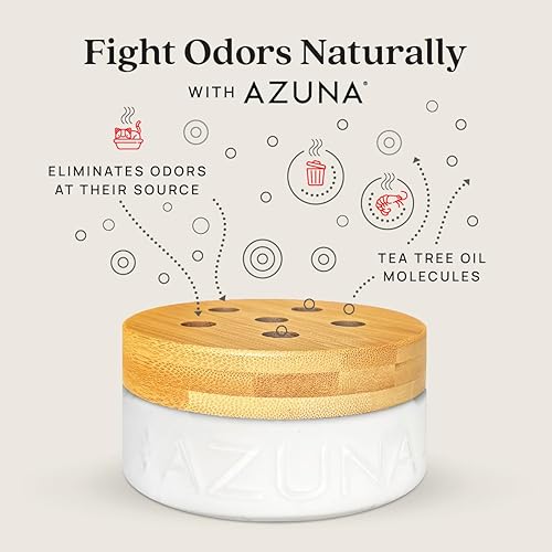 Miniatura 3 de Azuna Bolsa de repuesto de gel removedor de olores totalmente natural, purificador de aire con aceite de árbol de té, a base de plantas y larga