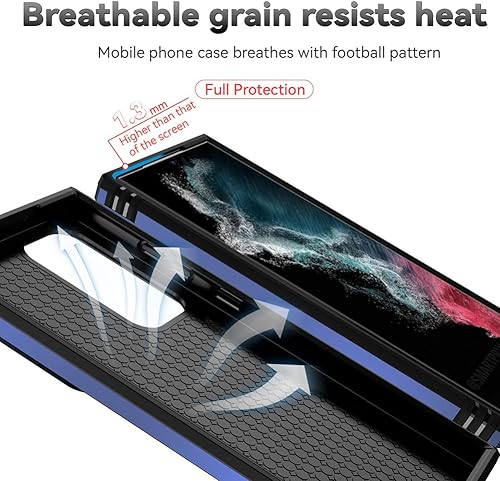 Miniatura 7 de VECOMELO Funda para Samsung Galaxy S23 Ultra con cubierta para lente de cámara, protector de pantalla HD, soporte de anillo integrado con función