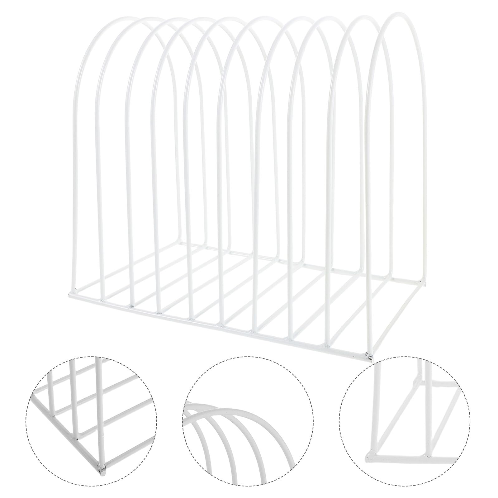 MAGICLULU Organizer Verticale per Documenti in Metallo Bianco Scaffale da Scrivania Resistente e Stabile per Cartelle Libri e Faldoni per Ufficio e Casa