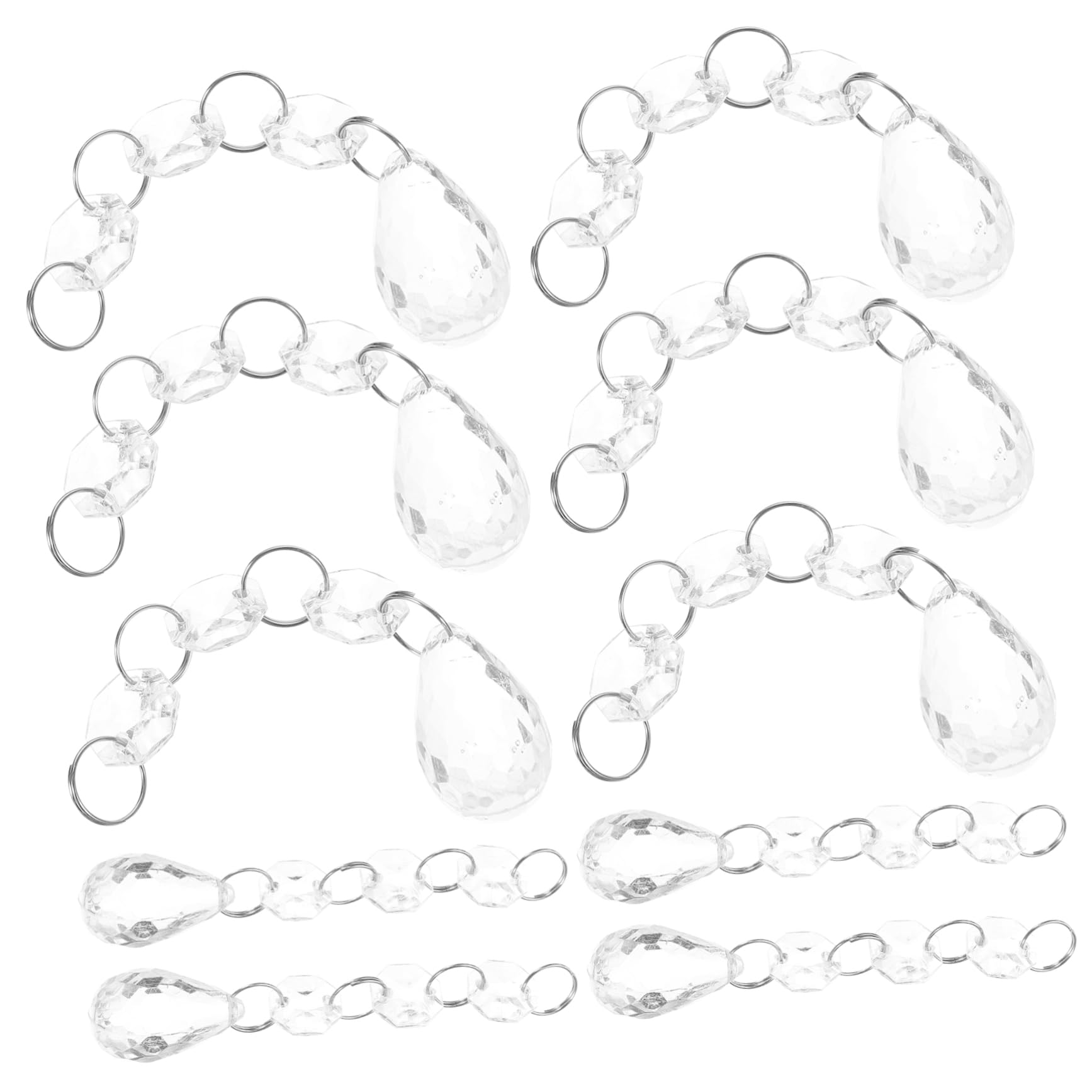 Zerodeko 4 Sätze Achteckiger Perlenanhänger Hochzeitsdeko Weihnachtsdeko Chandelier Anhänger Bastelzeug Dekorationen Kristallverzierung Für Lampe Anhänger Hängende Plastik 30 Stück * 4