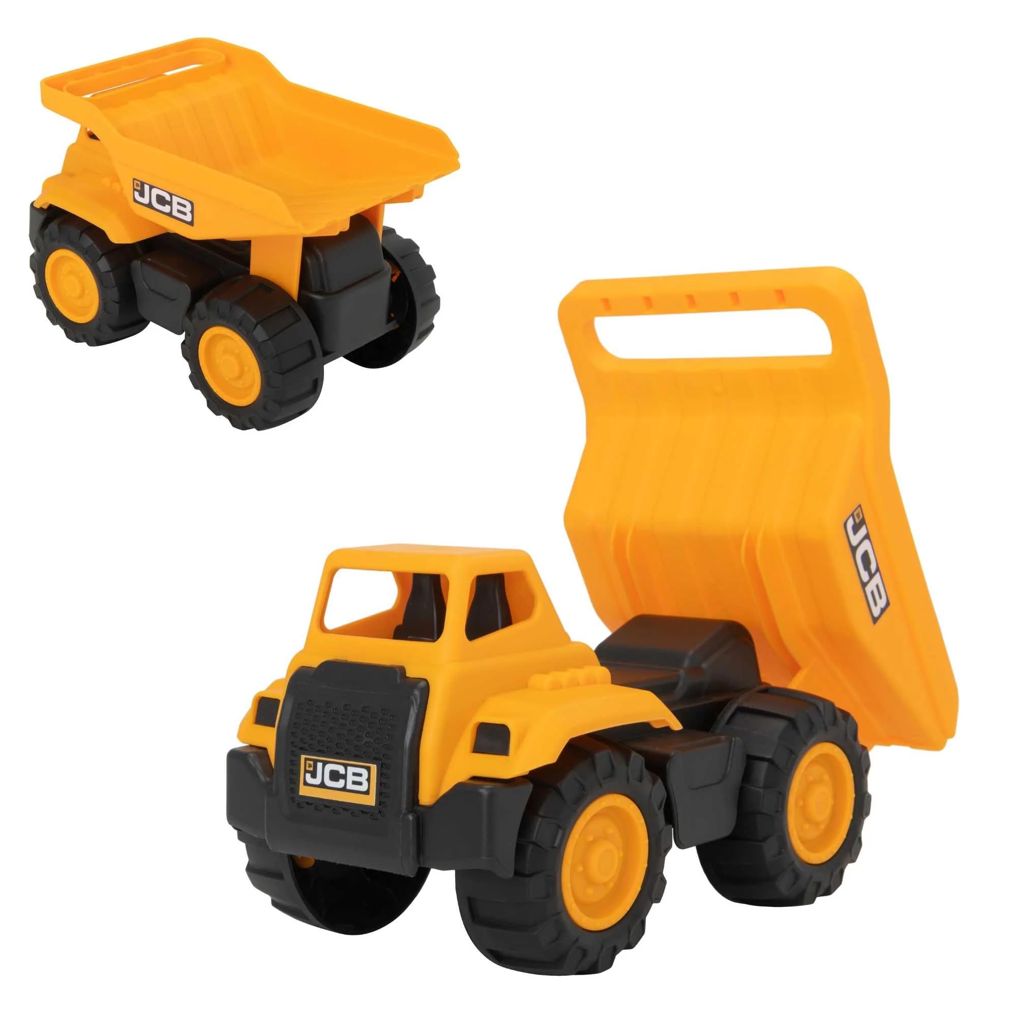 Teamsterz JCB Baufahrzeuge Set - 3er Pack Spielzeug Baufahrzeuge für Kinder - Muldenkipper, Frontlader und Bagger - Realistisches Design und bewegliche Teile - Ideal für Kinder ab 3 Jahren