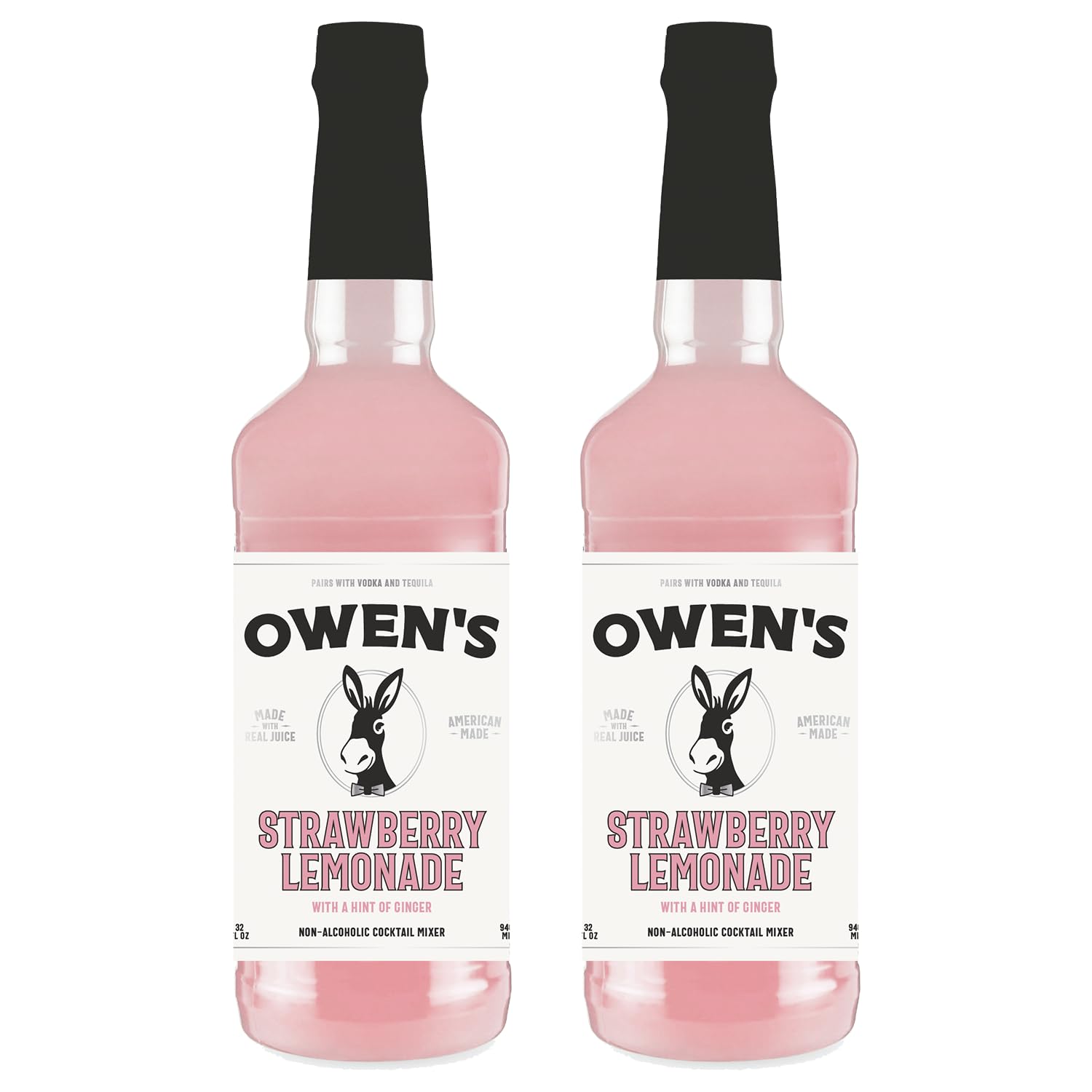 Owen’s Craft Mixers Live Nation Exclusive Strawberry Lemonade 2 Pack | Handcrafted in USA | Premium Ingredients | Vegan & Gluten-Free Soda Mocktail & Cocktail Mixer